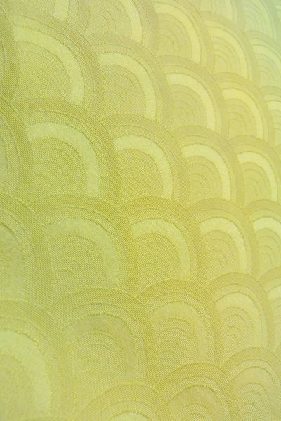Photo8: O1002T Vintage Japanese kimono Shiny Light Yellowish Green IROMUJI plain colored for women / Silk. (Grade C) (8)