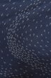 Photo6: O1002U Vintage Japanese kimono Dark Indigo Blue HITOE unlined for women / Silk. Abstract pattern, Japanese killifish pattern (Grade C) (6)