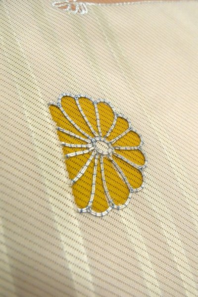 Photo10: O1002V Vintage Japanese kimono Light Grayish Pink TSUKESAGE formal for women / Silk. Chrysanthemum (Grade C) (10)