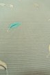 Photo10: O1002W Vintage Japanese kimono Light Grayish Light Blue TSUKESAGE formal for women / Silk. Leaf (Grade D) (10)