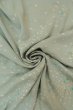 Photo12: O1002W Vintage Japanese kimono Light Grayish Light Blue TSUKESAGE formal for women / Silk. Leaf (Grade D) (12)