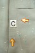 Photo16: O1002W Vintage Japanese kimono Light Grayish Light Blue TSUKESAGE formal for women / Silk. Leaf (Grade D) (16)