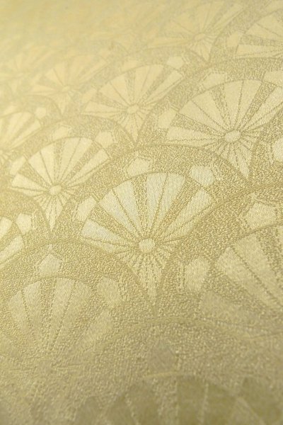 Photo10: O1002X Vintage Japanese kimono Shiny Light Yellow TSUKESAGE formal for women / Silk. Wheel (Grade B) (10)