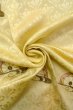 Photo11: O1002X Vintage Japanese kimono Shiny Light Yellow TSUKESAGE formal for women / Silk. Wheel (Grade B) (11)