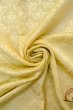 Photo12: O1002X Vintage Japanese kimono Shiny Light Yellow TSUKESAGE formal for women / Silk. Wheel (Grade B) (12)