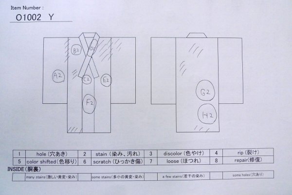Photo16: O1002Y Vintage Japanese kimono Pale Light Teal HOUMONGI formal for women / Silk. Butterfly (Grade C) (16)