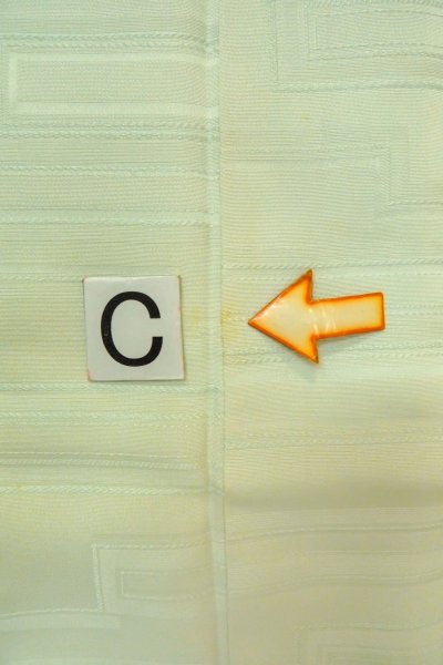 Photo19: O1002Y Vintage Japanese kimono Pale Light Teal HOUMONGI formal for women / Silk. Butterfly (Grade C) (19)