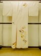 Photo2: O1002Z Vintage Japanese kimono Pale Ivory HOUMONGI formal for women / Silk. Flower (Grade C) (2)