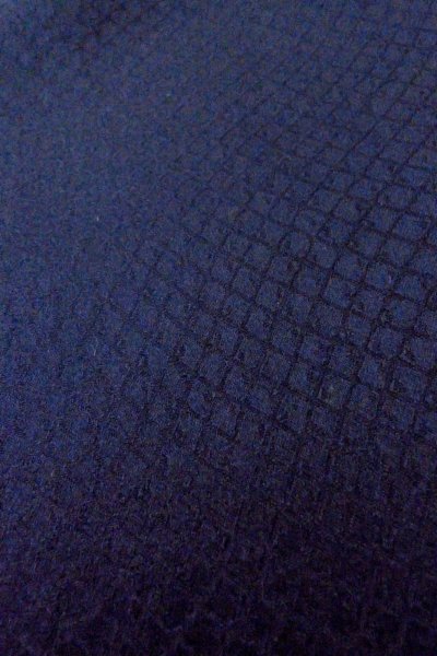 Photo13: O1003C Vintage Japanese kimono Dark Indigo Blue HOUMONGI formal for women / Silk. Flower (Grade C) (13)