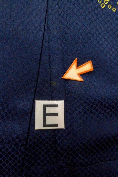 Photo21: O1003C Vintage Japanese kimono Dark Indigo Blue HOUMONGI formal for women / Silk. Flower (Grade C) (21)