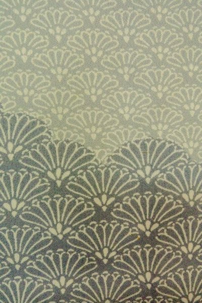 Photo6: O1003D Vintage Japanese kimono Pale Grayish Light Blue HOUMONGI formal for women / Silk. Chrysanthemum (Grade C) (6)