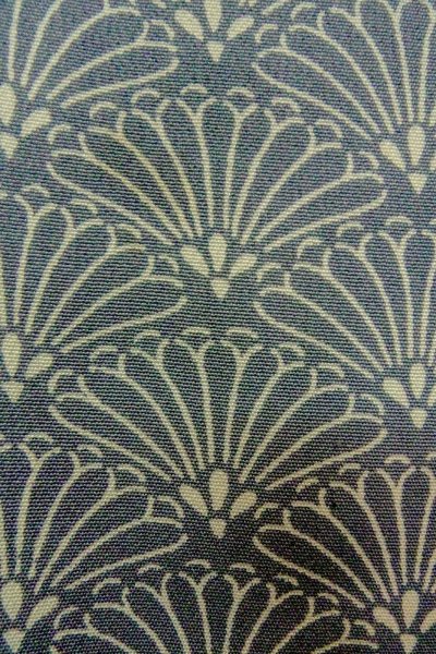 Photo8: O1003D Vintage Japanese kimono Pale Grayish Light Blue HOUMONGI formal for women / Silk. Chrysanthemum (Grade C) (8)