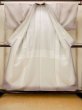 Photo3: O1003E Vintage Japanese kimono Pale Grayish Wisteria HOUMONGI formal for women / Silk. Flower (Grade C) (3)