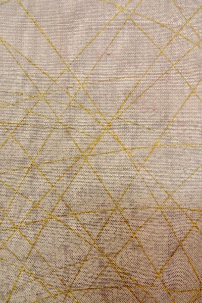 Photo8: O1003E Vintage Japanese kimono Pale Grayish Wisteria HOUMONGI formal for women / Silk. Flower (Grade C) (8)