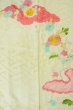 Photo5: O1003F Vintage Japanese kimono Shiny White FURISODE long-sleeved for women / Silk. Chrysanthemum (Grade C) (5)