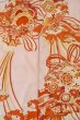 Photo6: O1105A Antique Japanese kimono Light Pink FURISODE long-sleeved for women / Silk. Peony, There is a design on the bottom of the lining. (Grade C) (6)