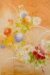 Photo8: O1105B Antique Japanese kimono Pale Orange FURISODE long-sleeved for women / Silk. Peony (Grade C) (8)