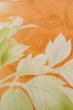 Photo20: O1105B Antique Japanese kimono Pale Orange FURISODE long-sleeved for women / Silk. Peony (Grade C) (20)