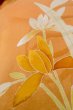Photo21: O1105B Antique Japanese kimono Pale Orange FURISODE long-sleeved for women / Silk. Peony (Grade C) (21)