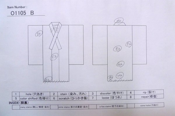 Photo27: O1105B Antique Japanese kimono Pale Orange FURISODE long-sleeved for women / Silk. Peony (Grade C) (27)