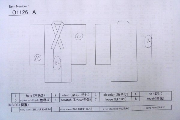 Photo24: O1126A Vintage Japanese kimono White FURISODE long-sleeved for women / Silk. Peony (Grade B) (24)