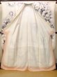 Photo4: O1126B Used Japanese kimono White FURISODE long-sleeved for women / Silk. Rose (Grade B) (4)