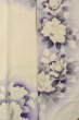 Photo8: O1126B Used Japanese kimono White FURISODE long-sleeved for women / Silk. Rose (Grade B) (8)