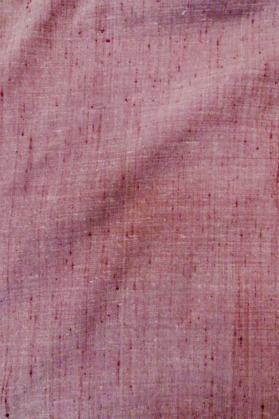 Photo3: O1126C Used Japanese kimono Grayish Red TSUMUGI pongee for women / Silk. (Grade B) (3)
