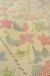 Photo10: Mint O1126D Vintage Japanese kimono Ivory TOKAMACHI-TSUMUGI for women / Silk. Flower (Grade A) (10)