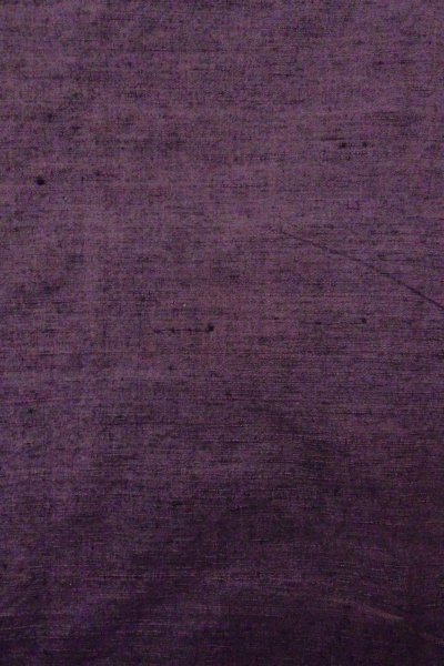 Photo3: Mint O1126E Vintage Japanese kimono Dark Purple TSUMUGI pongee for women / Silk. (Grade A) (3)