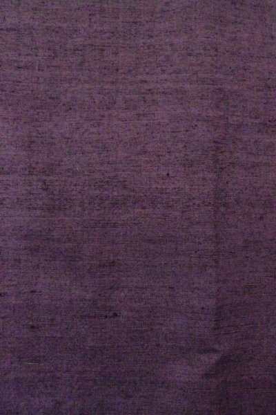 Photo4: Mint O1126E Vintage Japanese kimono Dark Purple TSUMUGI pongee for women / Silk. (Grade A) (4)