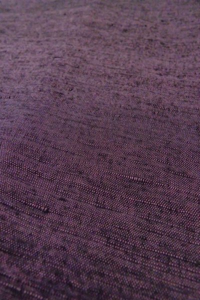 Photo8: Mint O1126E Vintage Japanese kimono Dark Purple TSUMUGI pongee for women / Silk. (Grade A) (8)