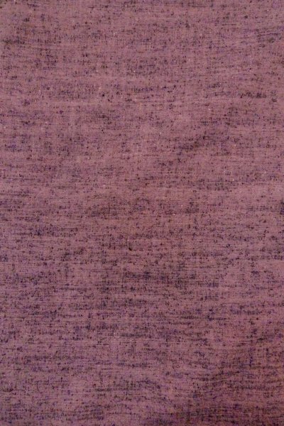 Photo3: O1126G Vintage Japanese kimono Grayish Wisteria TSUMUGI pongee for women / Silk. (Grade B) (3)