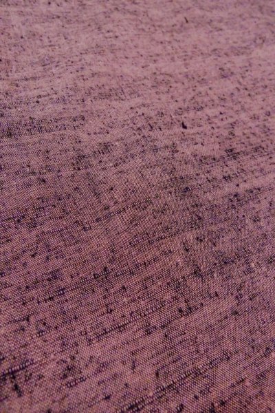 Photo10: O1126G Vintage Japanese kimono Grayish Wisteria TSUMUGI pongee for women / Silk. (Grade B) (10)