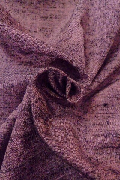 Photo11: O1126G Vintage Japanese kimono Grayish Wisteria TSUMUGI pongee for women / Silk. (Grade B) (11)