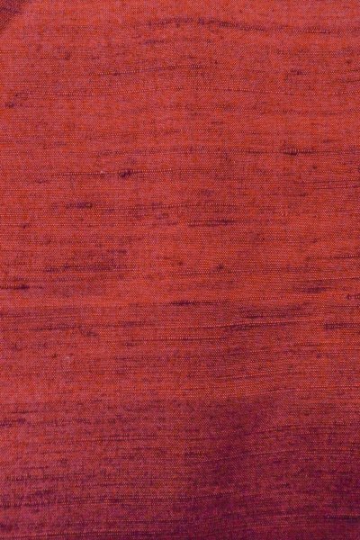 Photo6: Mint O1126H Vintage Japanese kimono Vivid Vermilion TSUMUGI pongee for women / Silk. Stripes (Grade A) (6)