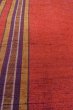 Photo10: Mint O1126H Vintage Japanese kimono Vivid Vermilion TSUMUGI pongee for women / Silk. Stripes (Grade A) (10)