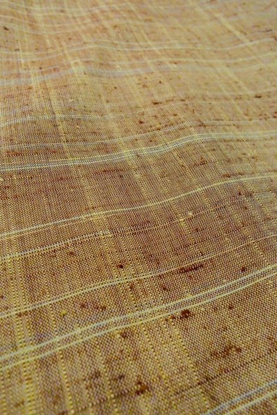 Photo10: Mint O1126I Vintage Japanese kimono Pale Greenish Brown TSUMUGI pongee for women / Silk. Plaid Checks (Grade A) (10)