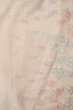 Photo3: O1126J Vintage Japanese kimono Pale Pink TSUMUGI pongee for women / Silk. Flower (Grade C) (3)