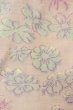 Photo6: O1126J Vintage Japanese kimono Pale Pink TSUMUGI pongee for women / Silk. Flower (Grade C) (6)