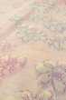 Photo8: O1126J Vintage Japanese kimono Pale Pink TSUMUGI pongee for women / Silk. Flower (Grade C) (8)
