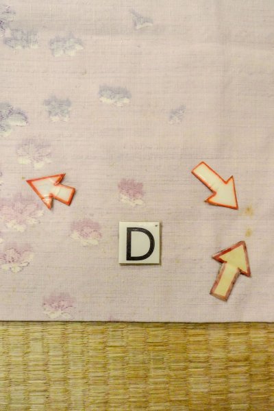 Photo17: O1126J Vintage Japanese kimono Pale Pink TSUMUGI pongee for women / Silk. Flower (Grade C) (17)