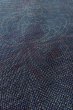 Photo10: O1126K Used Japanese kimono Pale Navy Blue TSUMUGI pongee for women / Silk. Chrysanthemum (Grade B) (10)