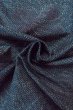 Photo11: O1126K Used Japanese kimono Pale Navy Blue TSUMUGI pongee for women / Silk. Chrysanthemum (Grade B) (11)