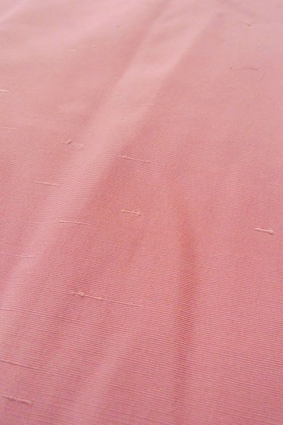 Photo9: O1126L Vintage Japanese kimono Pink IROMUJI plain colored for women / Silk. (Grade B) (9)