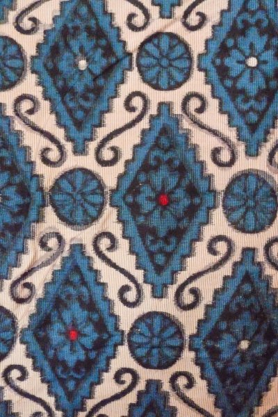 Photo3: O1126N Vintage Japanese kimono Dark Green ORI woven for women / Silk. Flower (Grade B) (3)