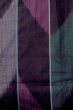 Photo4: O1126O Antique Japanese kimono Dark Multi Color TSUMUGI pongee for women / Silk. Stripes (Grade B) (4)
