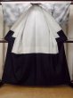 Photo2: O1126P Vintage Japanese kimono Light Gray TOKAMACHI-TSUMUGI for women / Silk. Dot (Grade C) (2)