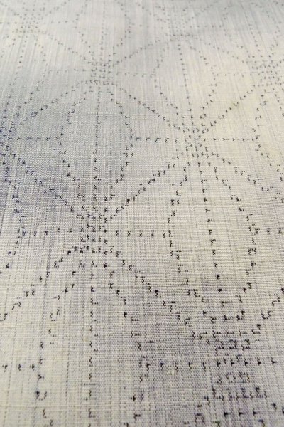 Photo9: O1126P Vintage Japanese kimono Light Gray TOKAMACHI-TSUMUGI for women / Silk. Dot (Grade C) (9)