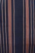 Photo6: O1126Q Antique Japanese kimono Indigo Blue ORI woven for women / Silk. Stripes (Grade D) (6)